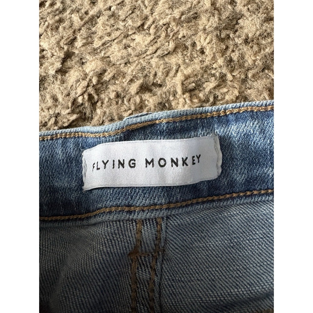 Flying Monkey Women's Straight Leg Jeans Light Wash Stretch Mid Rise size 27 - Picture 3 of 5